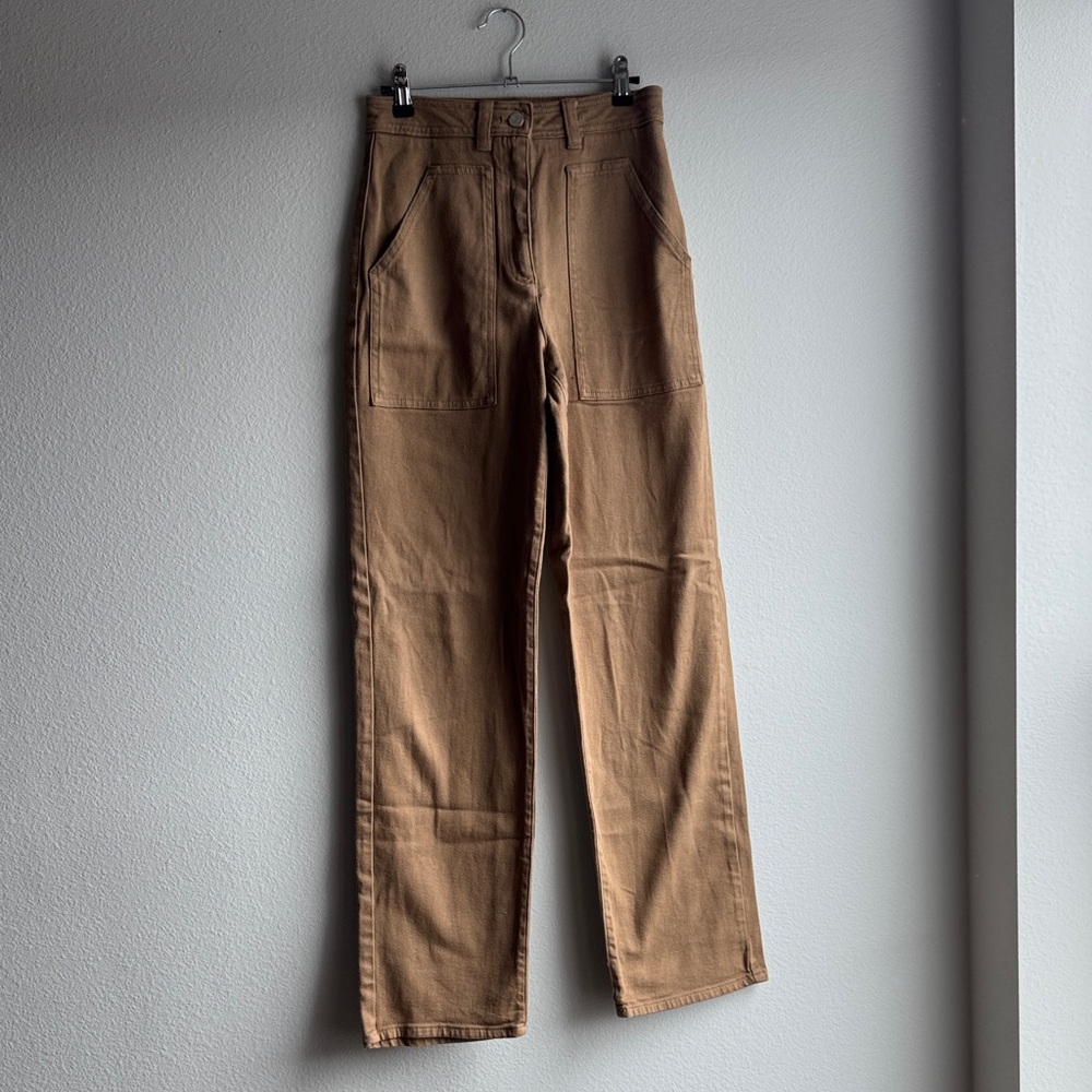 Aritzia Wilfred Free Modern Utility High Rise Straight Leg Pants size 4 - Picture 2 of 5